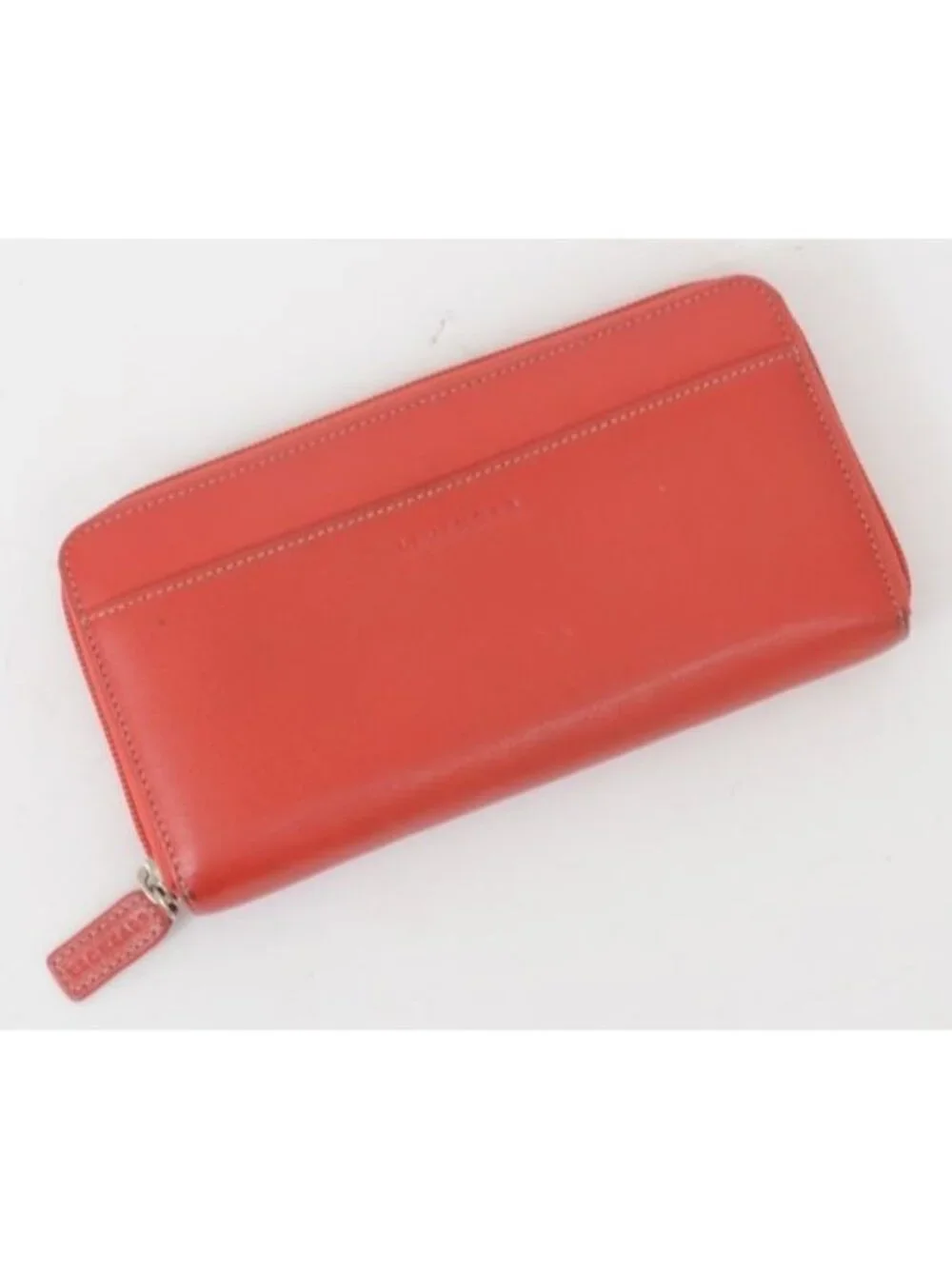 Levenger Accordion Full-Grain Orange Leather Women's Wallet AL10510